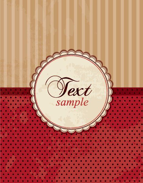 Retro Invitation Card Vector
