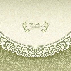 Retro ornate floral vector card