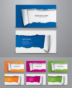Torn Business Card Vector