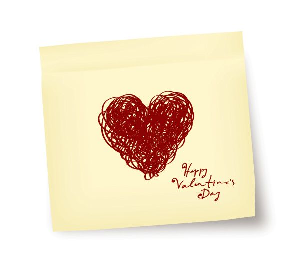 Valentine Note Vector