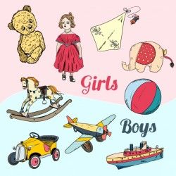 Vintage toys for girls and boys