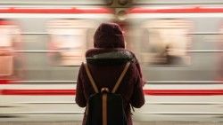 Wallpaper Traveler, Backpack, Loneliness, Train, Station, Speed HD, Picture, Image