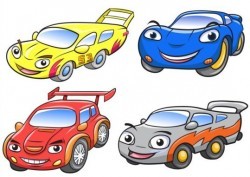 Cartoon car race vector