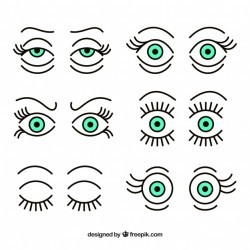 Collection of expressive eyes