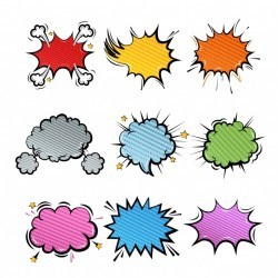Comic speech bubbles collection