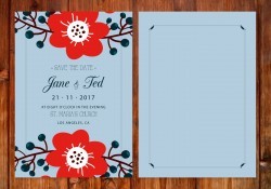 Cute Wedding Card Illustration