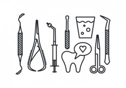 Dentist tool vector icons
