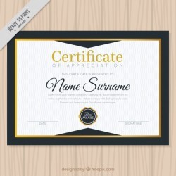 Elegant diploma with golden detail