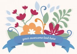 Flat Floral Illustration Vector