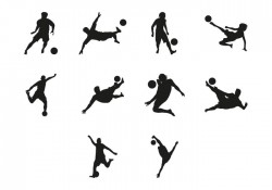 Free Beach Soccer Silhouettes Vector