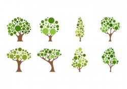 Free Cartoon Tree Icon Vector
