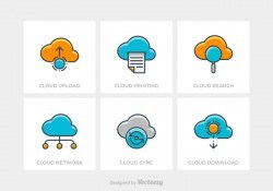 Free Cloud Technology Vector Icons