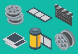 Free Film and Photo Icons Vectors