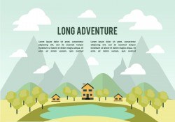 Free Flat Landscape Vector Background