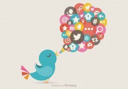 Free Twitter Bird Message Vector