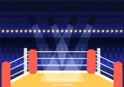 Free Wrestling Ring Vector Illustration