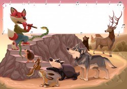 Funny card with empty space for text vector illustration