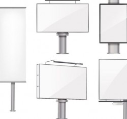 Media billboards modern design vector 01