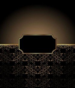 Ornate decor background with retro frame vectors 06