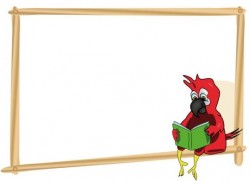 Parrot with text frame vector 01