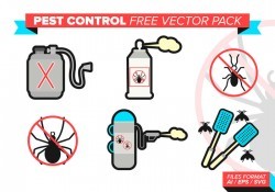 Pest Control Icons Free Vector Pack