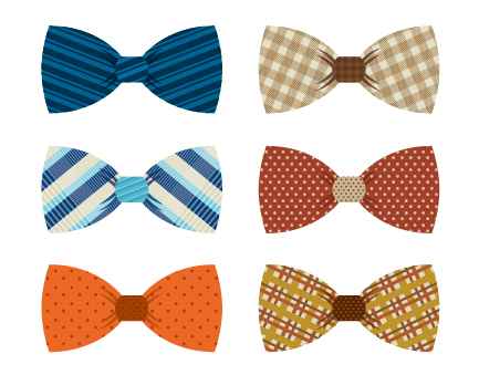 Realistic bow vector template 02