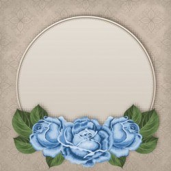 Retro floral card with beige card vector 05