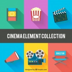 Variety of flat cinema elements