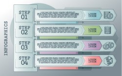 Vintage banners infographic template vectors set 09