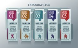 Vintage banners infographic template vectors set 10
