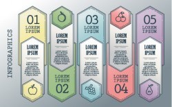 Vintage banners infographic template vectors set 14