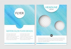Watercolor Flyer Design Vector