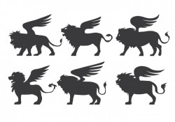 Winged Lion Vector