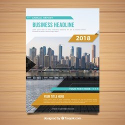 Modern cover of business report 2018