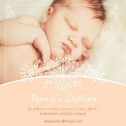 Elegant baptism invitation