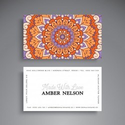 Mandala style visiting card