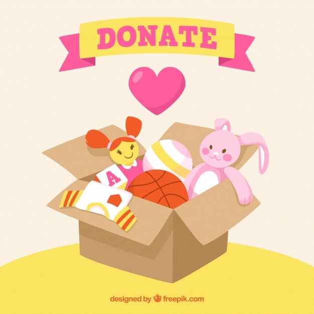 Toy box for donation background png