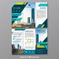 Triptych of abstract business forms