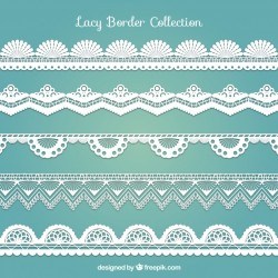 Various decorative lace borders