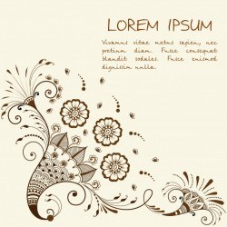 Mehndi ornament vector