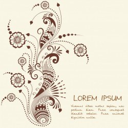 Mehndi ornament vector