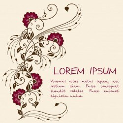 mehndi ornament vector