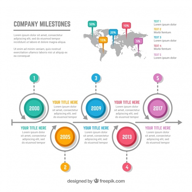 Colorful infographic design png