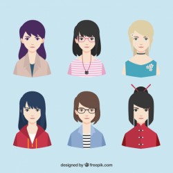 Modern variety of female avatars