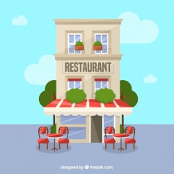 Resturant building background