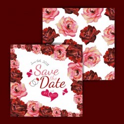 Watercolor Floral Wedding Invitation Card