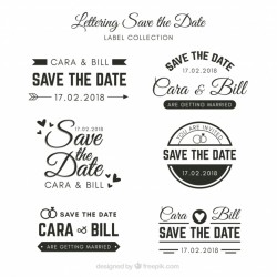 Wedding labels with elegant style