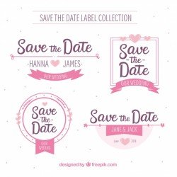 Wedding labels with lovely style