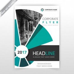 Abstract flyer cover layout design