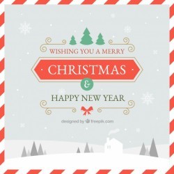 Background with congratulations for christmas